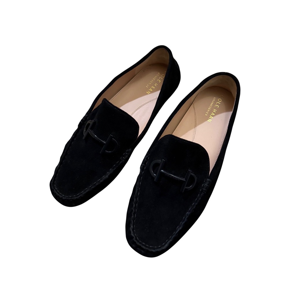 Cole Haan GrandSeries Womens Black Suede Driving Loafers Flats Size 6B Comfort